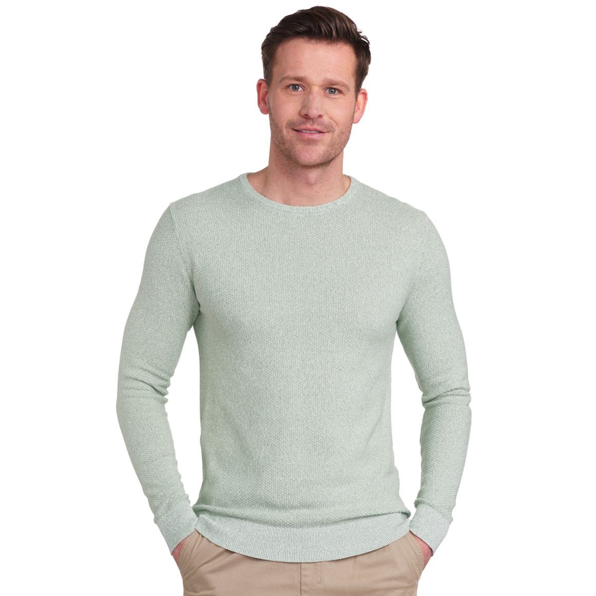 VanVaan Denim Herren Pullover meliert helloliv