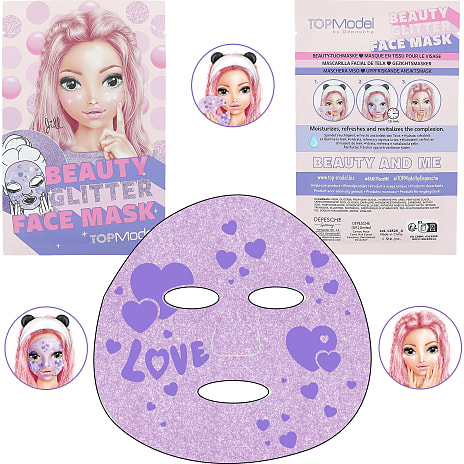 TOPModel beauty and me ansigtsmaske m. glitter – flere varianter – assorteret