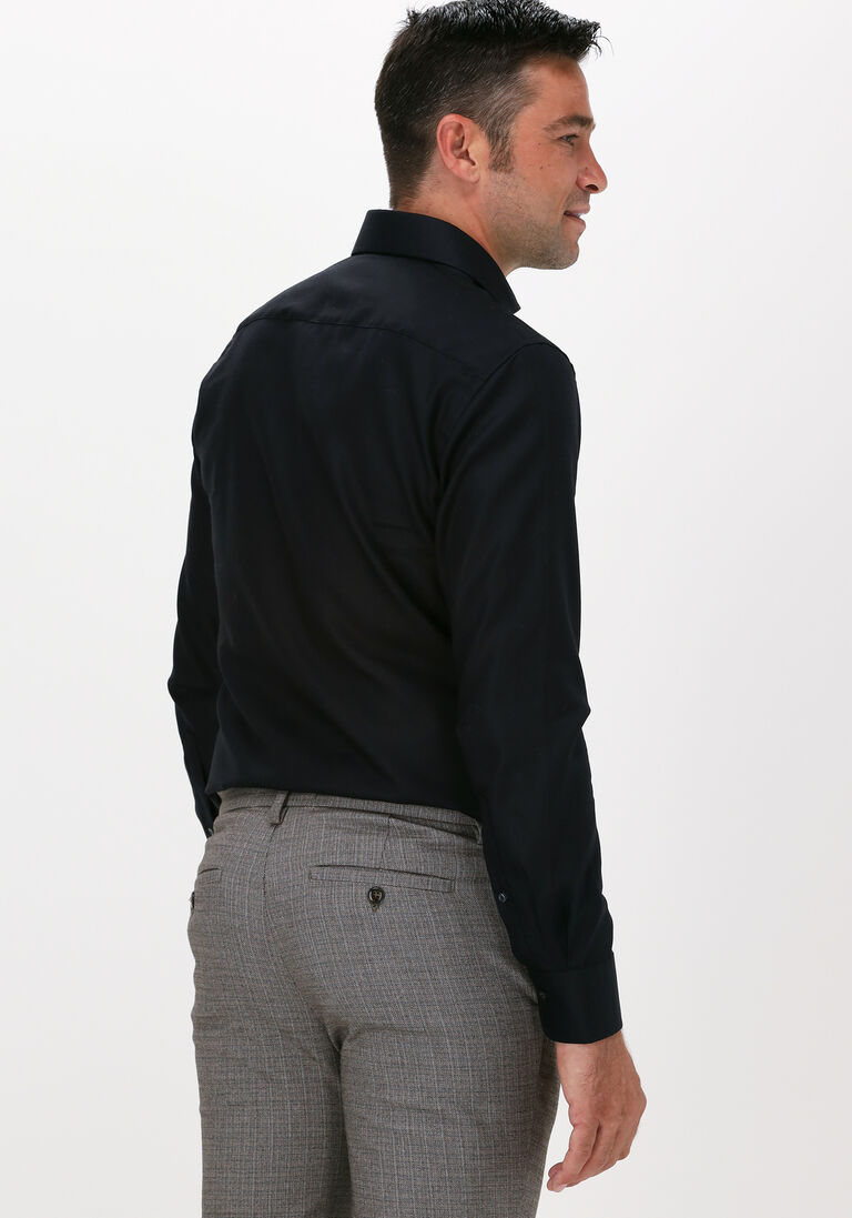 PROFUOMO zwarte profuomo klassiek overhemd fine twill - slim fit - non iron