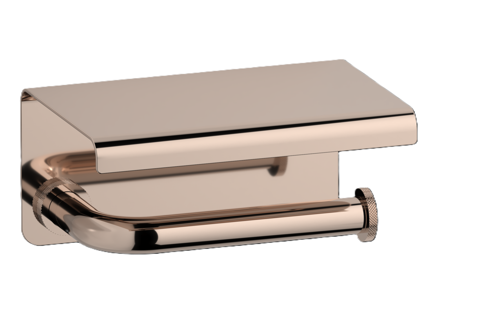 Plieger Roma wc-rolhouder met plateau rosé goud