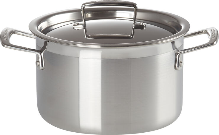 Le Creuset 3-PLY Gryde m/låg 4,0L Blank stål