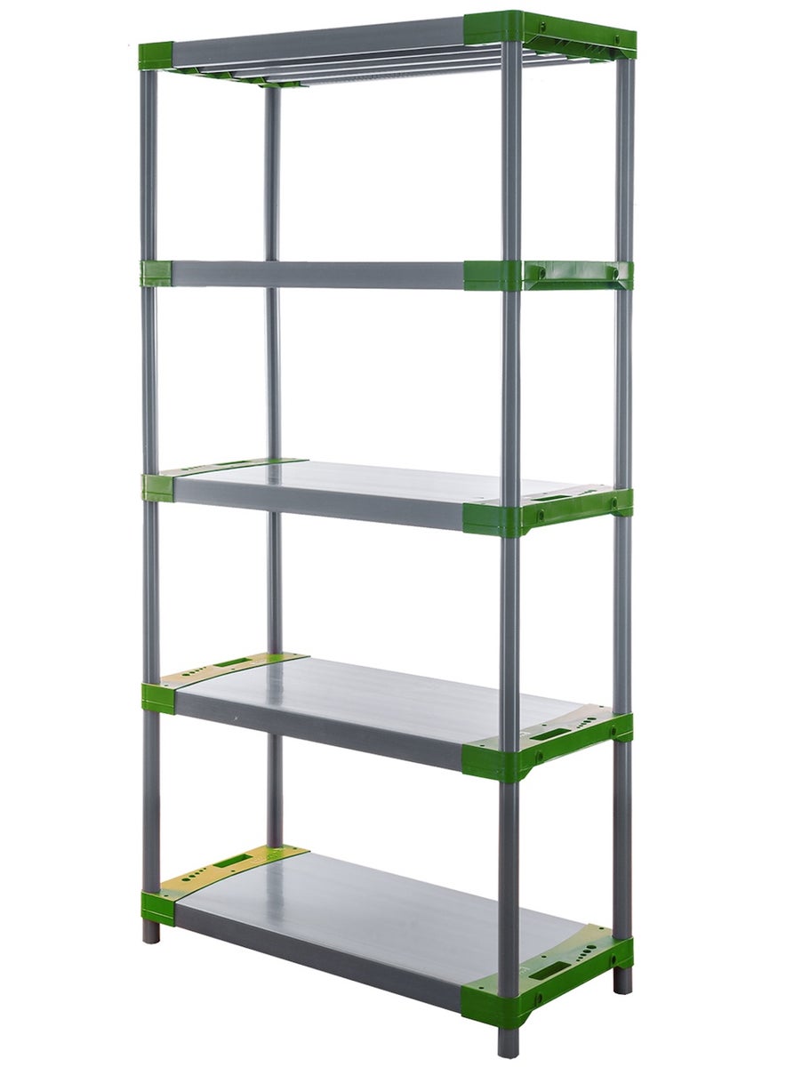 PROREGAL Plastic Plank Big Grey Bear Hoog HxBxD 180 x 90 x 46 cm Plank Draagvermogen 160 kg Grijs/Groen