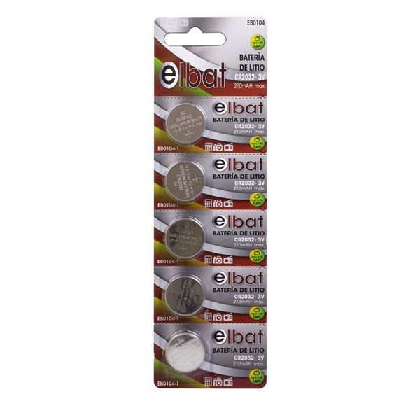 Pilhas 3V CR2032 Pack 5 unidades