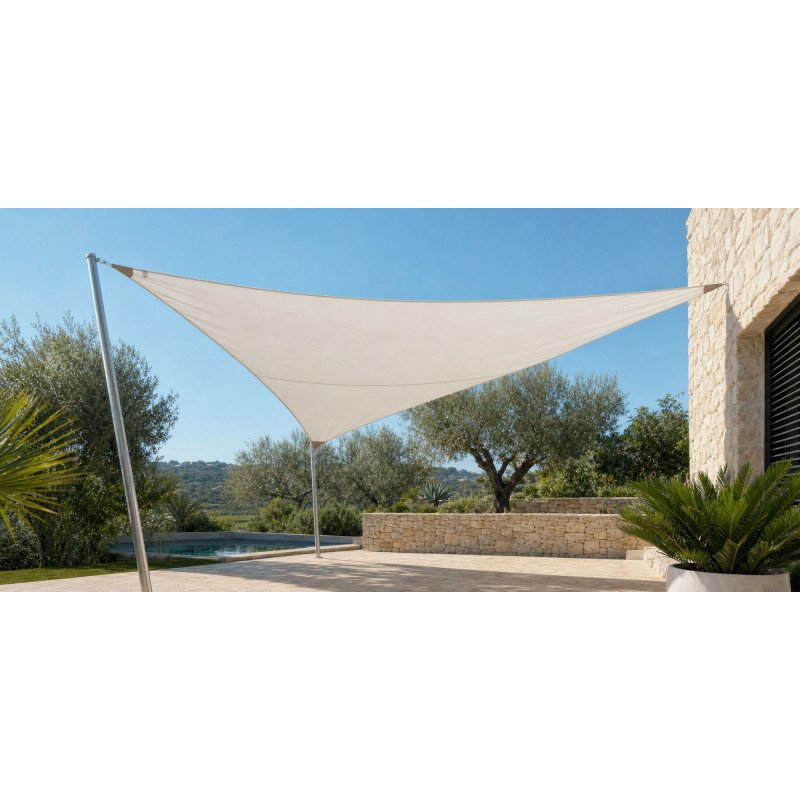 Voile d'ombrage - triangulaire- First - 3 x 3 m - sable