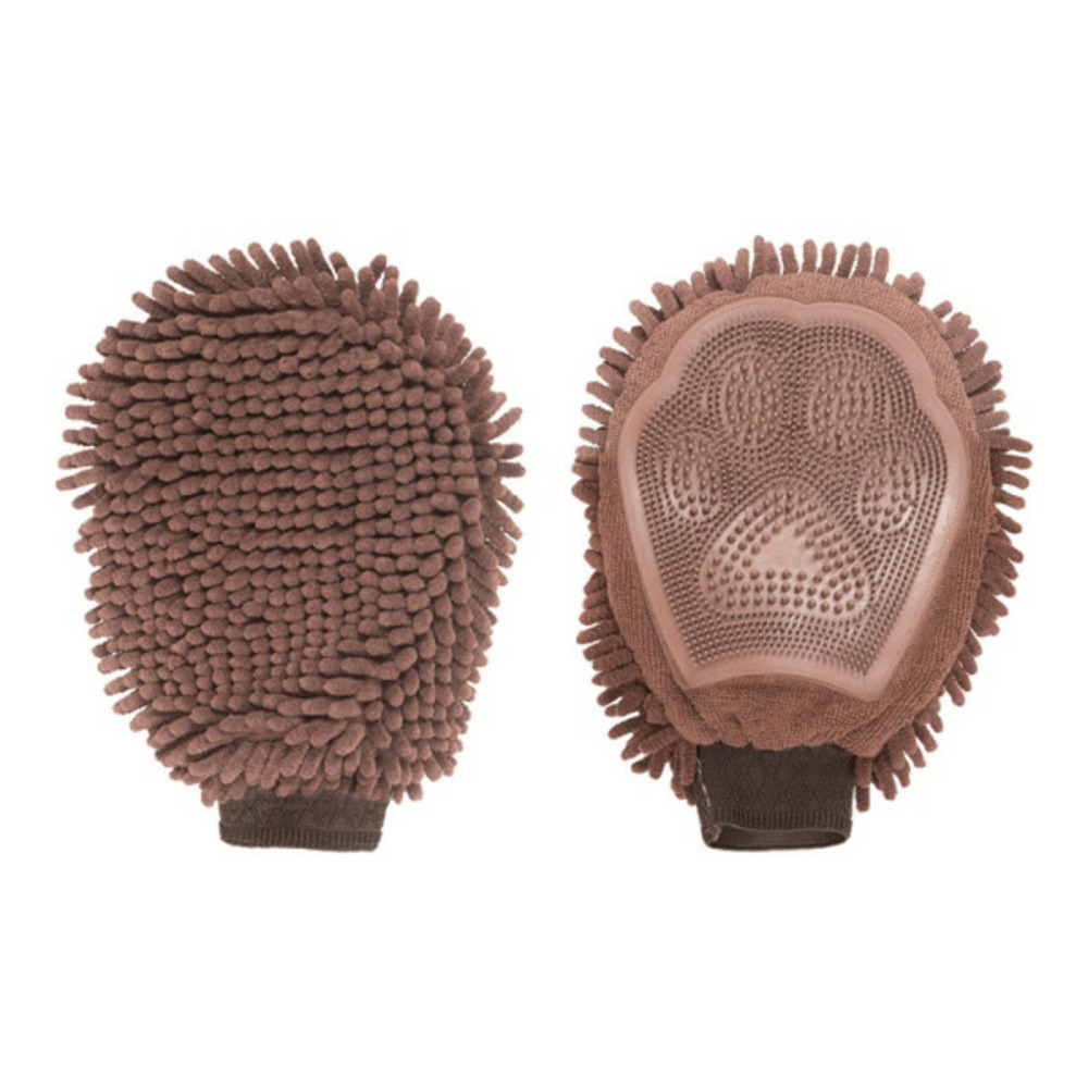 Gant de toilette marron (25 x 18 cm)
