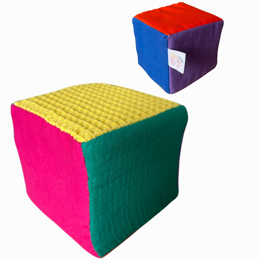 Pit and play dobbelsteen regenboog - roze