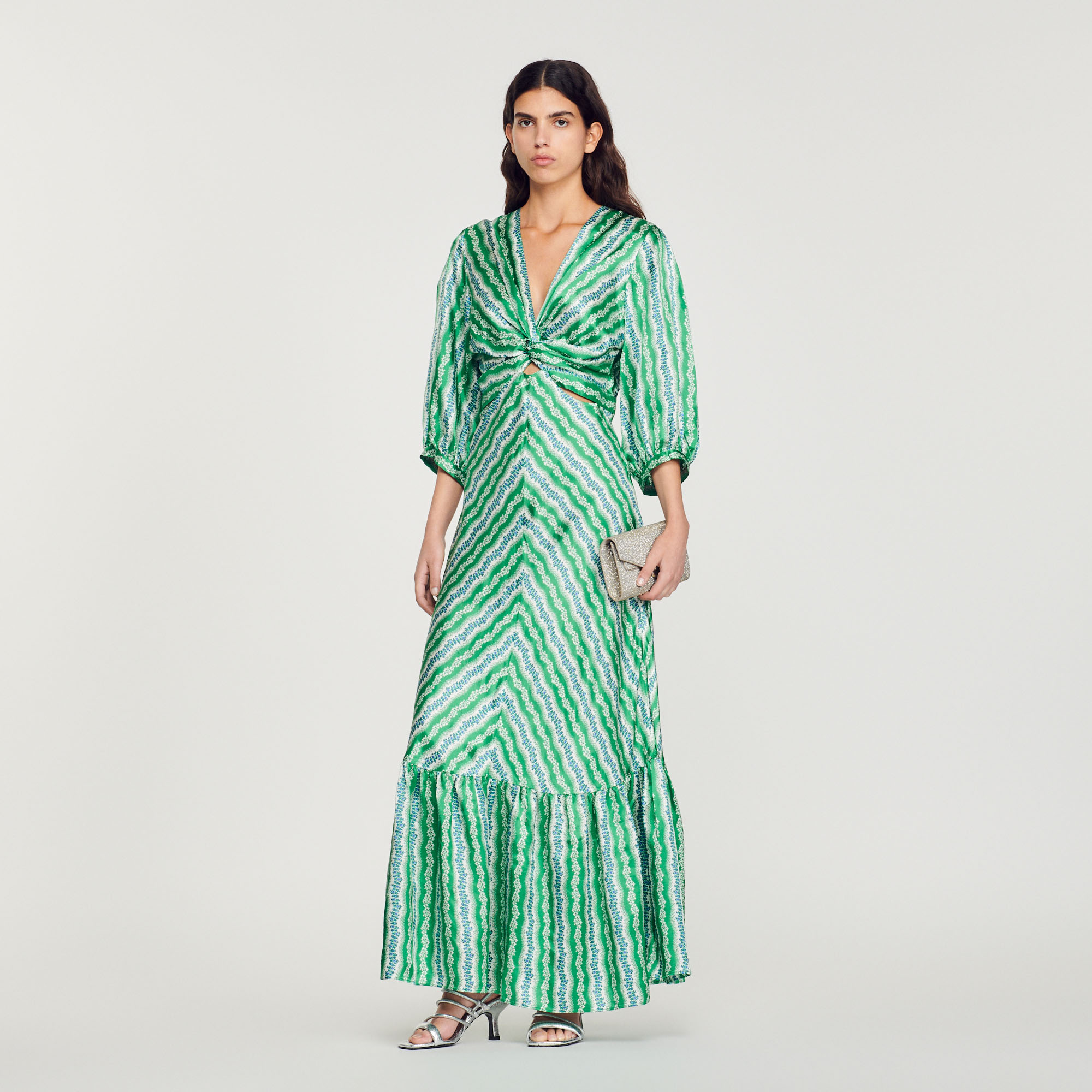 Robe longue imprimee