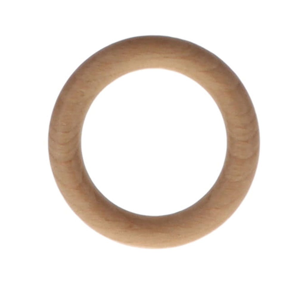 Lot de 10 anneaux naturel vernis D28mm