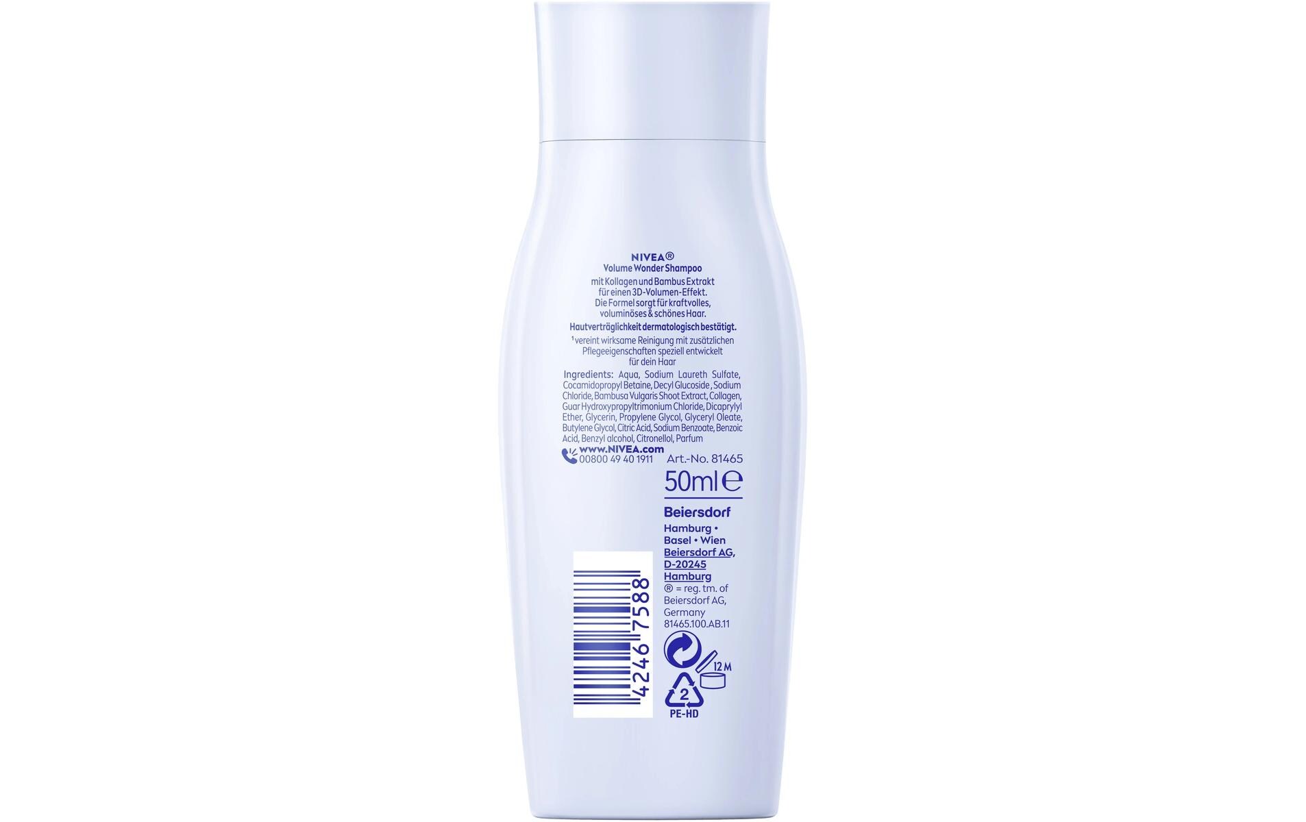 Shampoo Volume and Strength Mini 50 mlHaarshampoo stärkt die Haarstruktur mit einem 3D-Volumen-Effekt