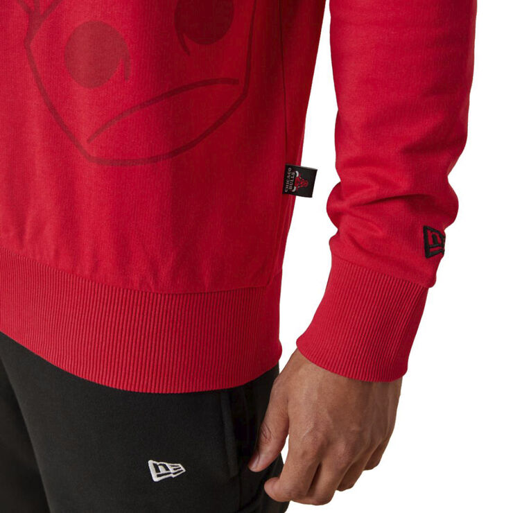 New Era washed pack graphic sweatshirt Red