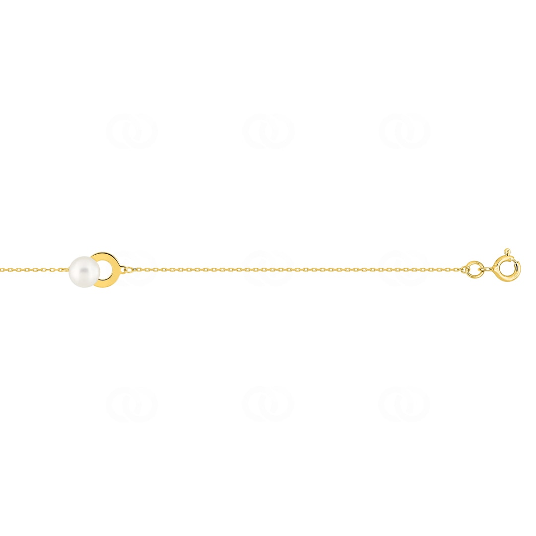 Armband 375/9 K Gelbgold mit Süsswasserzuchtperle 6.0mm