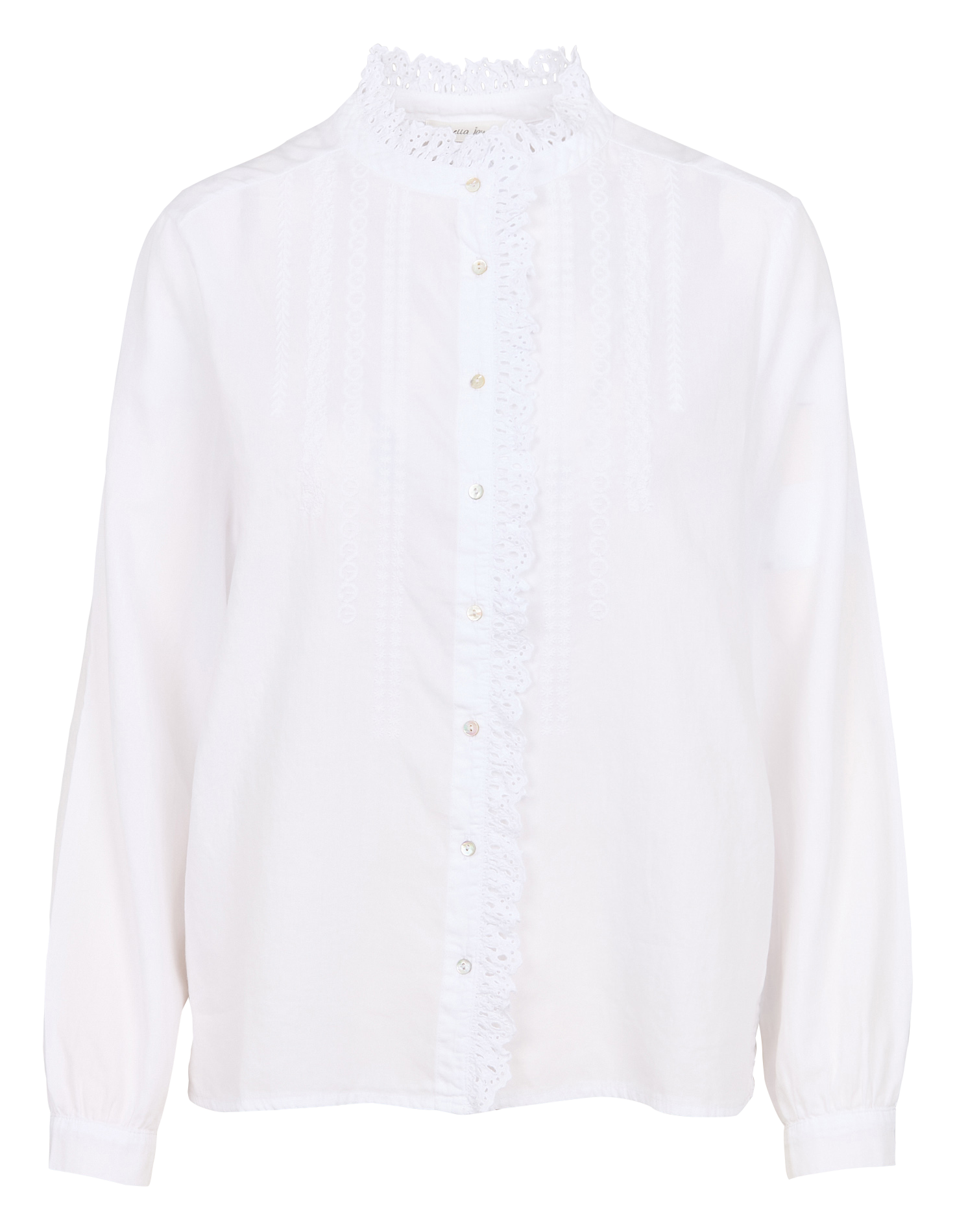 LOLA - Blouse col rond en coton | Blanc