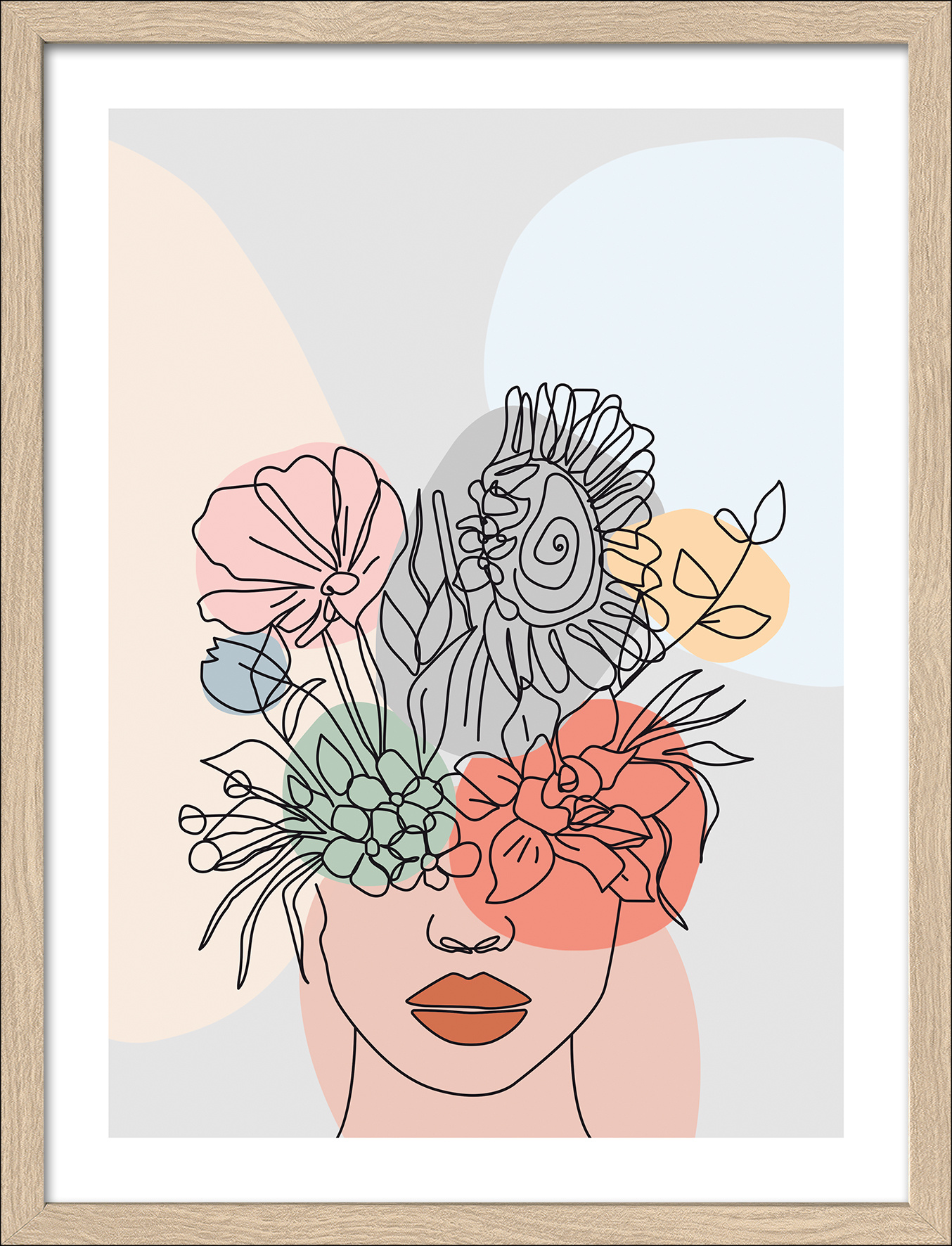 Gerahmtes Bild FLOWERS ON THE
