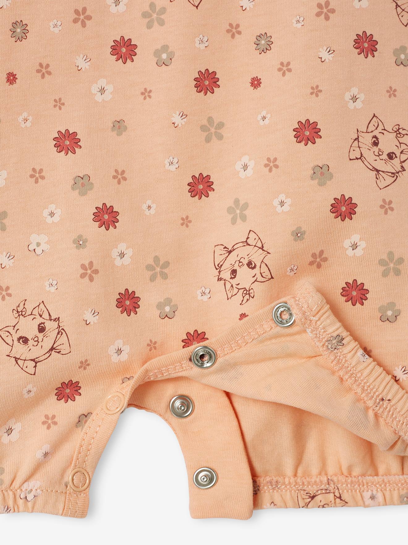 Conjunto de 2 macacões para bebê DS® Marie do filme Os Aristogatos, cor pêssego.