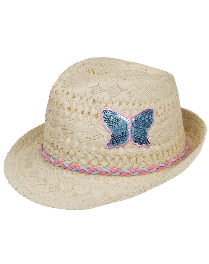 Strohhut DREAMLAND – SCHMETTERLING  in beige