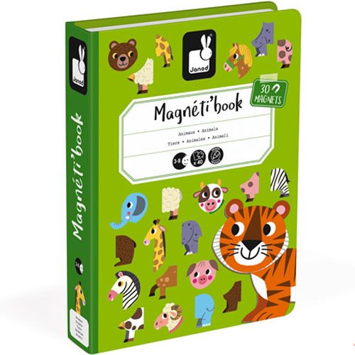 Janod magneetboek dieren - 30st