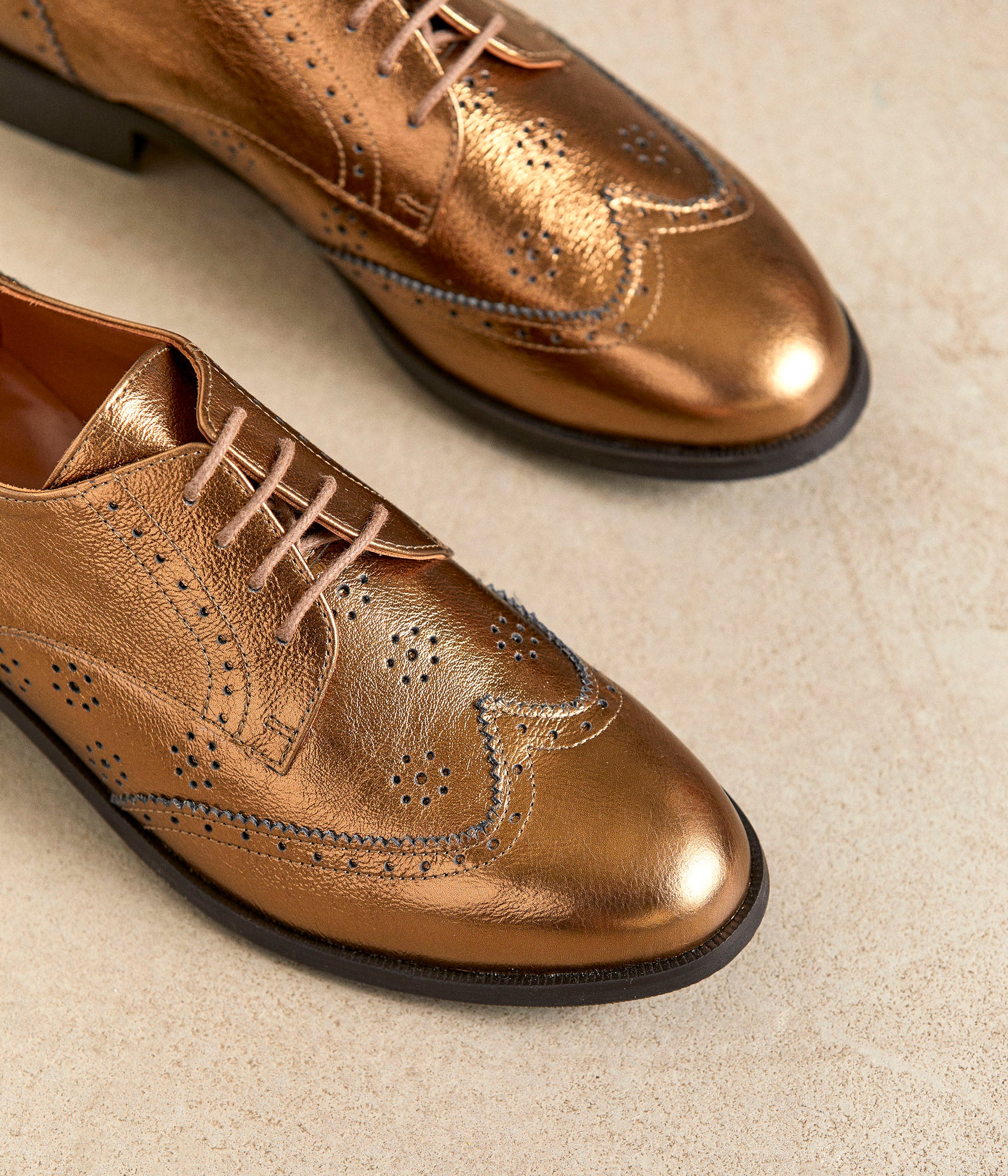 Derbies cuir or Phil