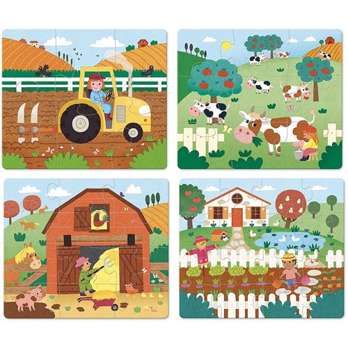 Vilac groeipuzzels boerderij (6, 9, 12, 16 st)