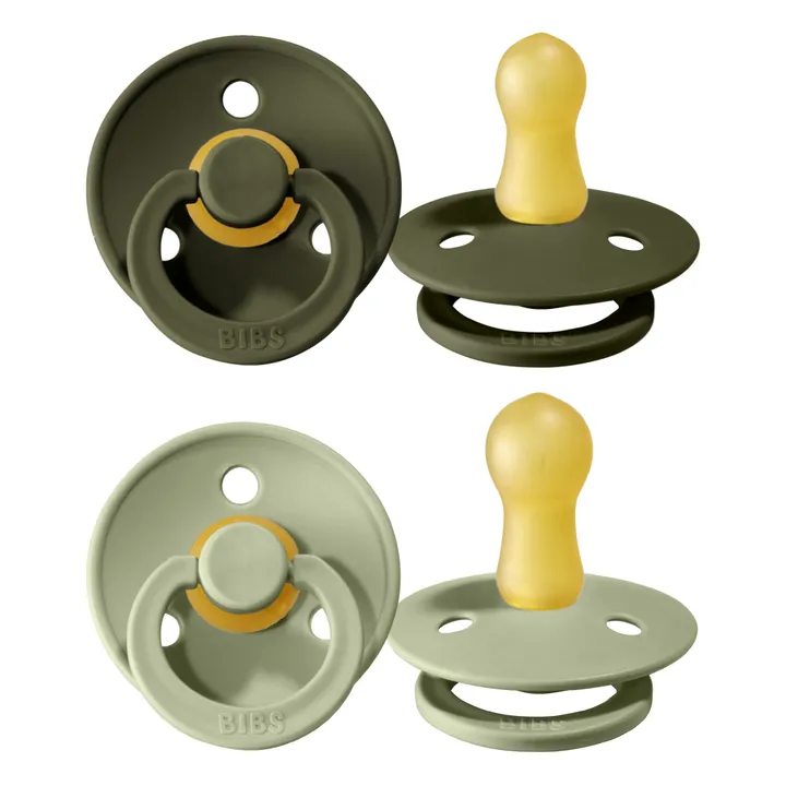 Bibs Tétines en caoutchouc naturel - Set de 2 | Vert