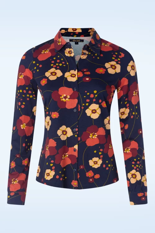 King Louie Melody blouse in avondblauw