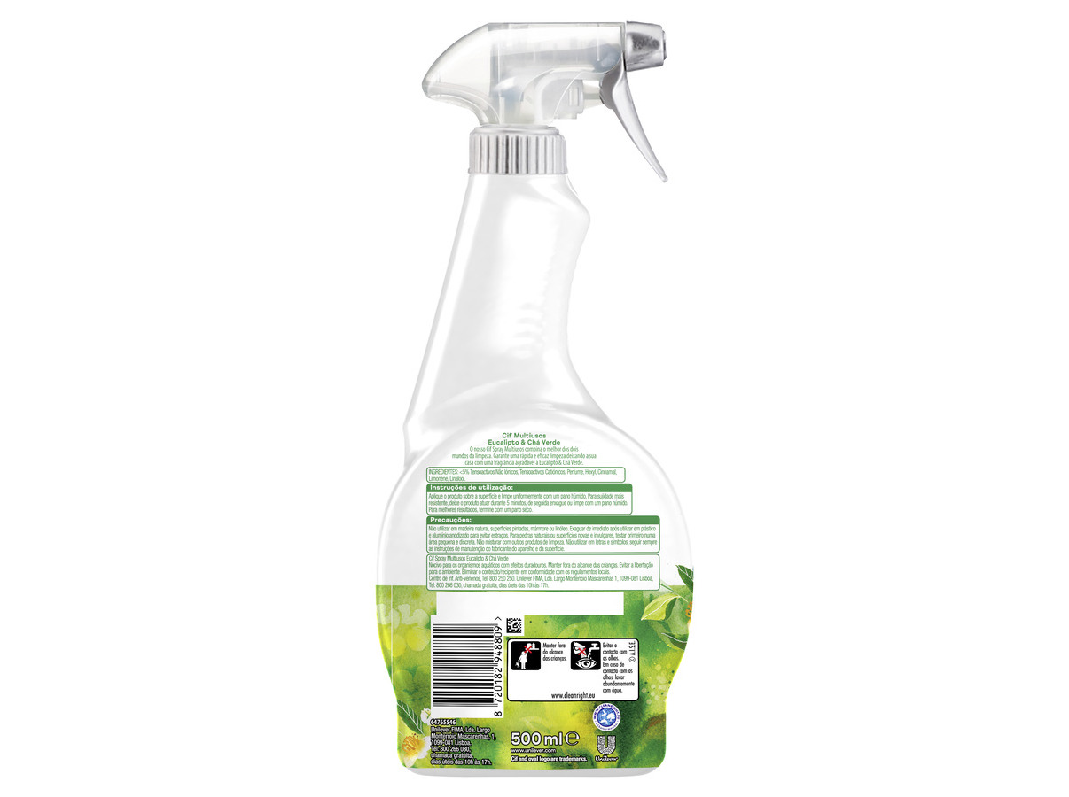 LIMPEZA MULTISUPERFICIES CIF MULTIUSOS EUCALIPTO 500ML