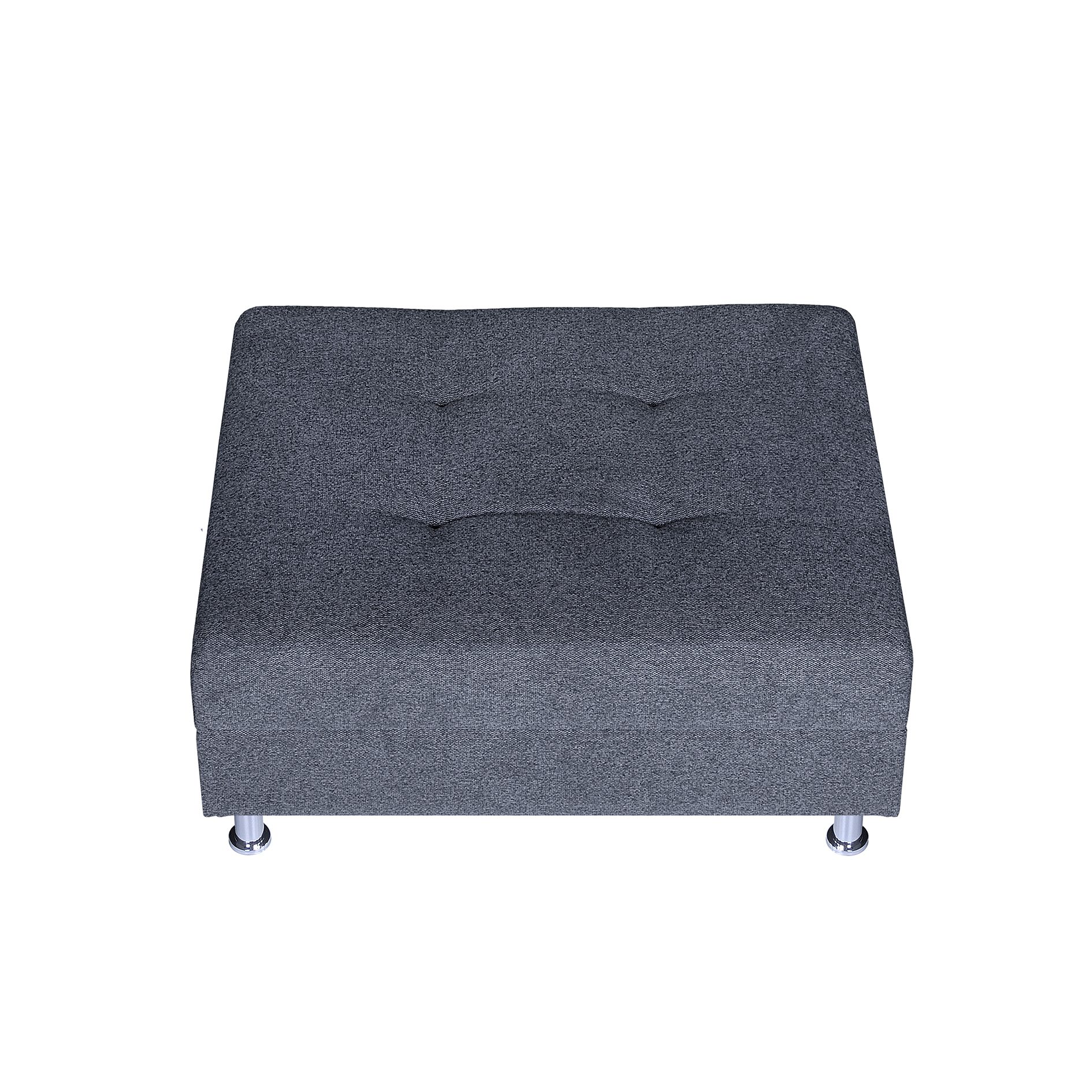 Hocker - anthrazit - Strukturgewebe - Federkern