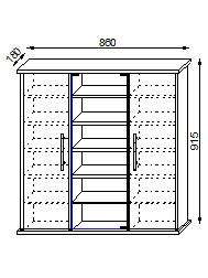 Kommode SANTO - weiß - für 450 CDs