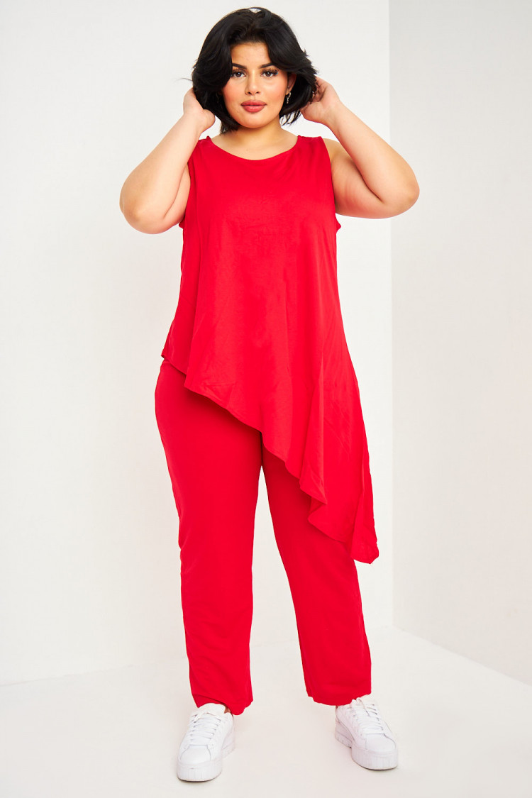 Ensemble rouge top + pantalon