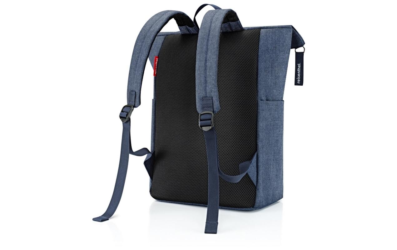 Freizeitrucksack Rolltop Backpack Herringbone Dark BlueRanzen für Freizeit, Arbeitsweg und City-Trip