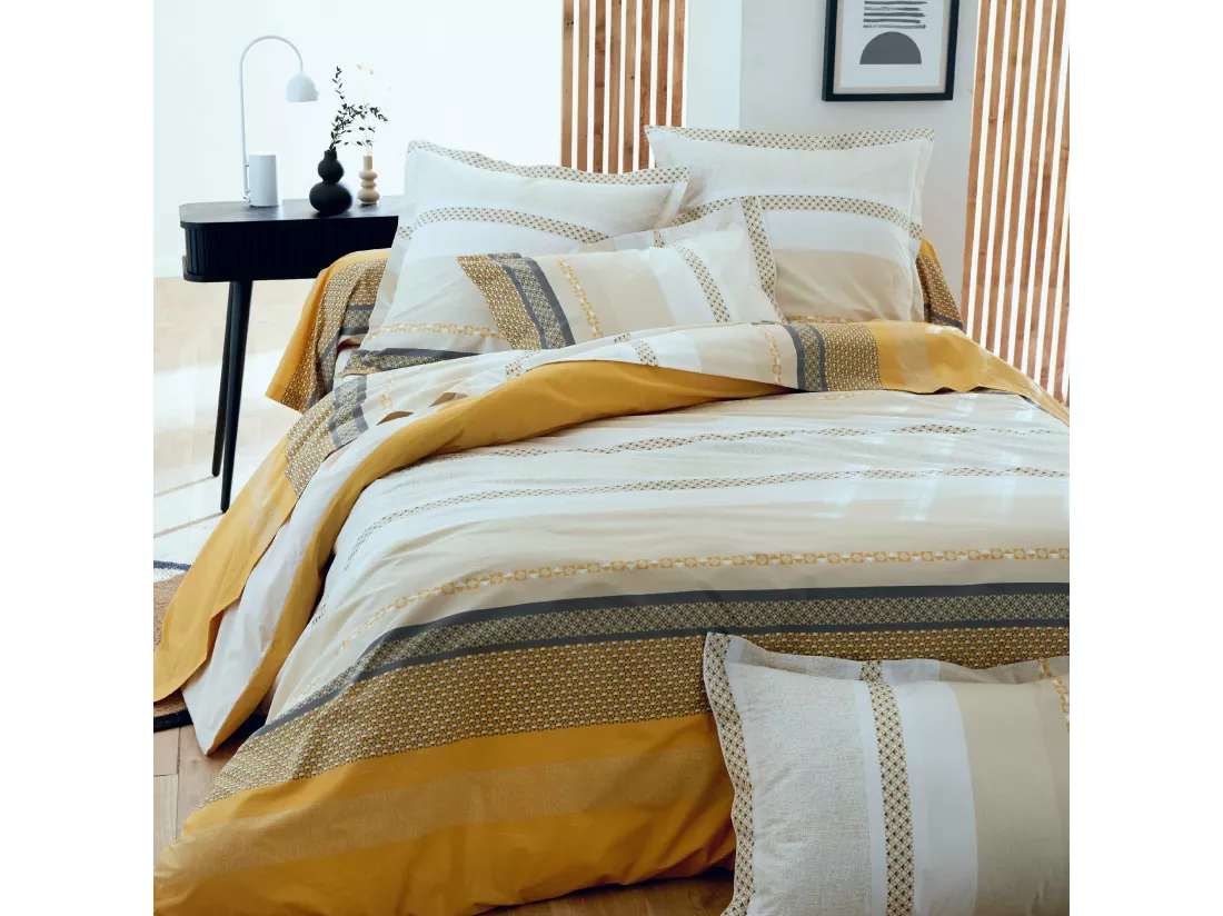 Taie de traversin 240x43 cm percale coton MARLOW Miel