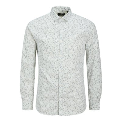 Chemise à manches longues homme Lablackpool Prt BLANC JACK JONES