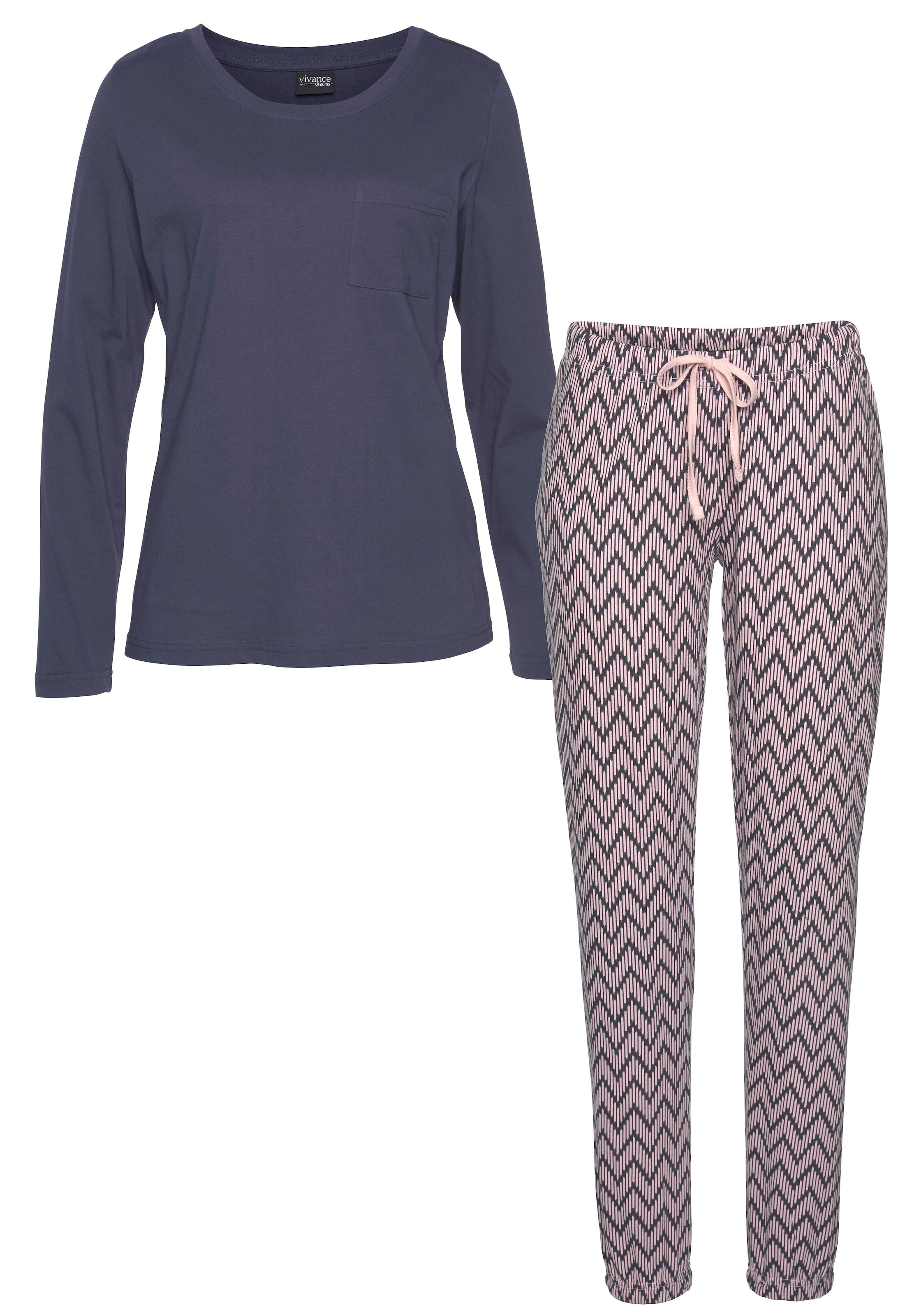 Vivance Dreams Pyjama 2 Stk. tlg., mit gemusterter Schlafhose