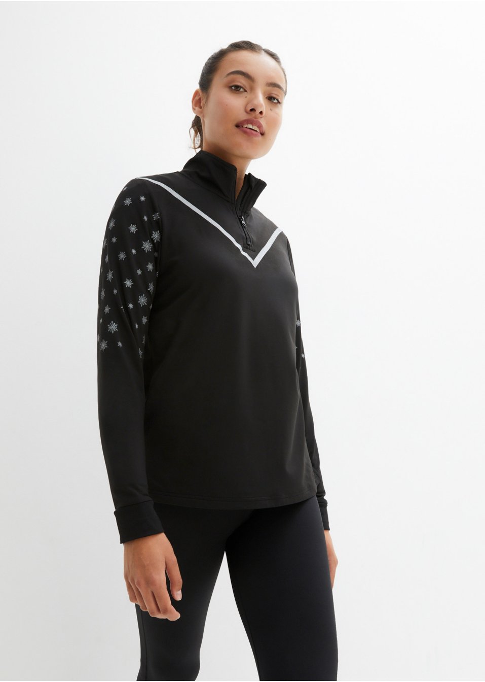 T-shirt thermo avec imprimé réfléchissant