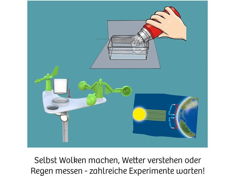Kosmos Experimentierkasten Wetterstation Set zum Klima- und Wettererforschen