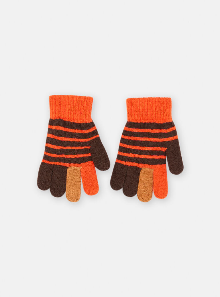 Gants en tricot rayé pour garçon