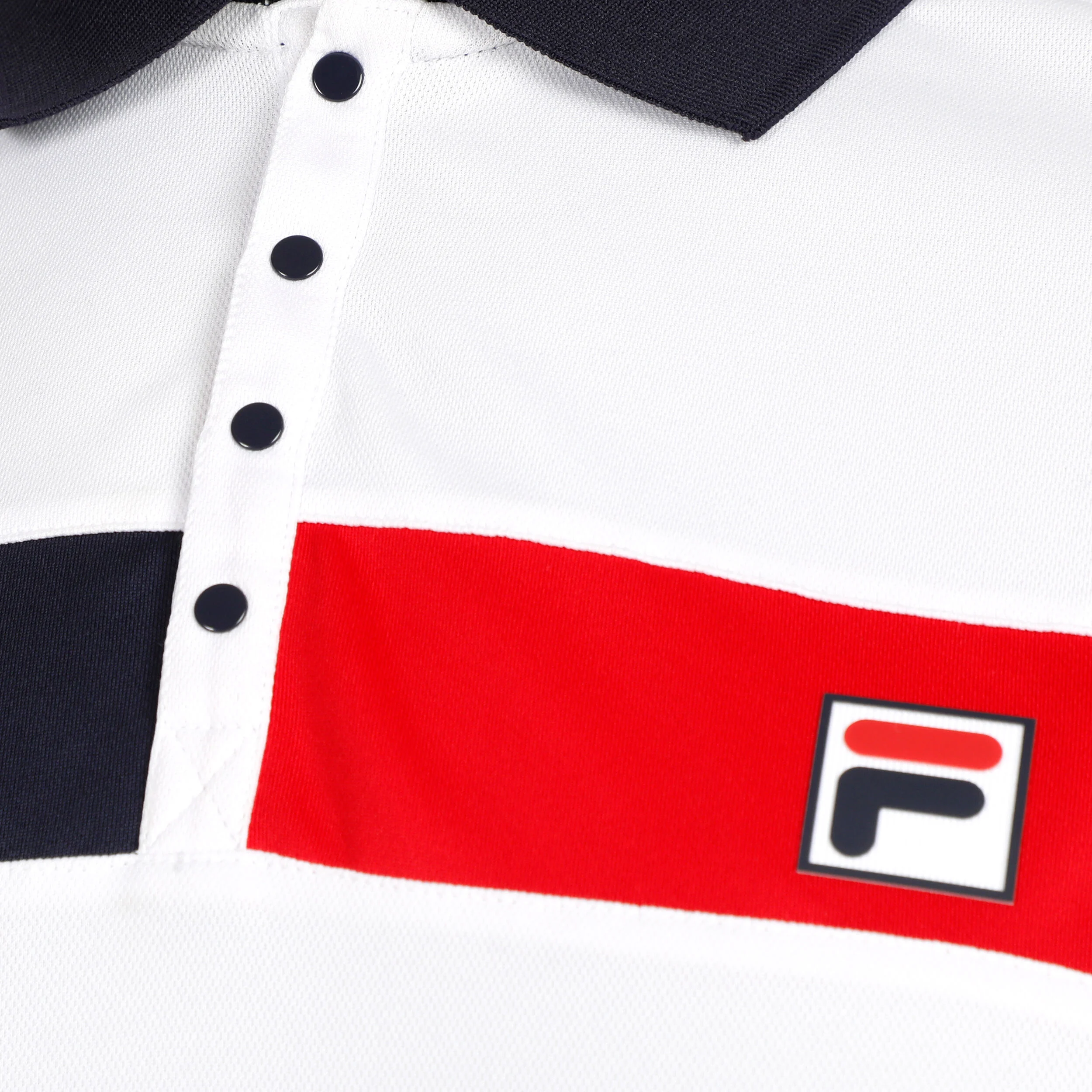 Fila Jayden Polo Hommes - Blanc , Bleu Foncé