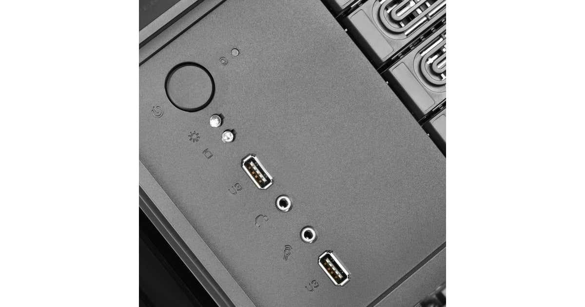SilverStoneCS381B v1.1 rack behuizing  (Zwart | 2x USB-A 3.2 (5 Gbit/s) | 2x Audio)