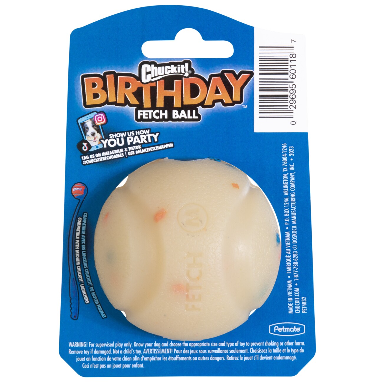 ChuckIt birthday fetch ball medium 1 Stück
