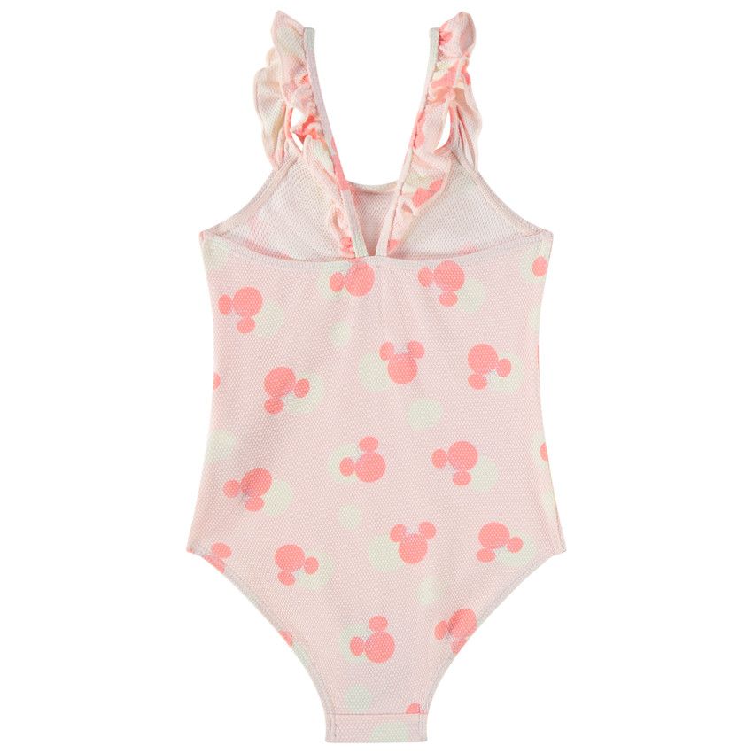Maillot de bain 1 pièce imprimé Minnie Disney pour fille - Rose