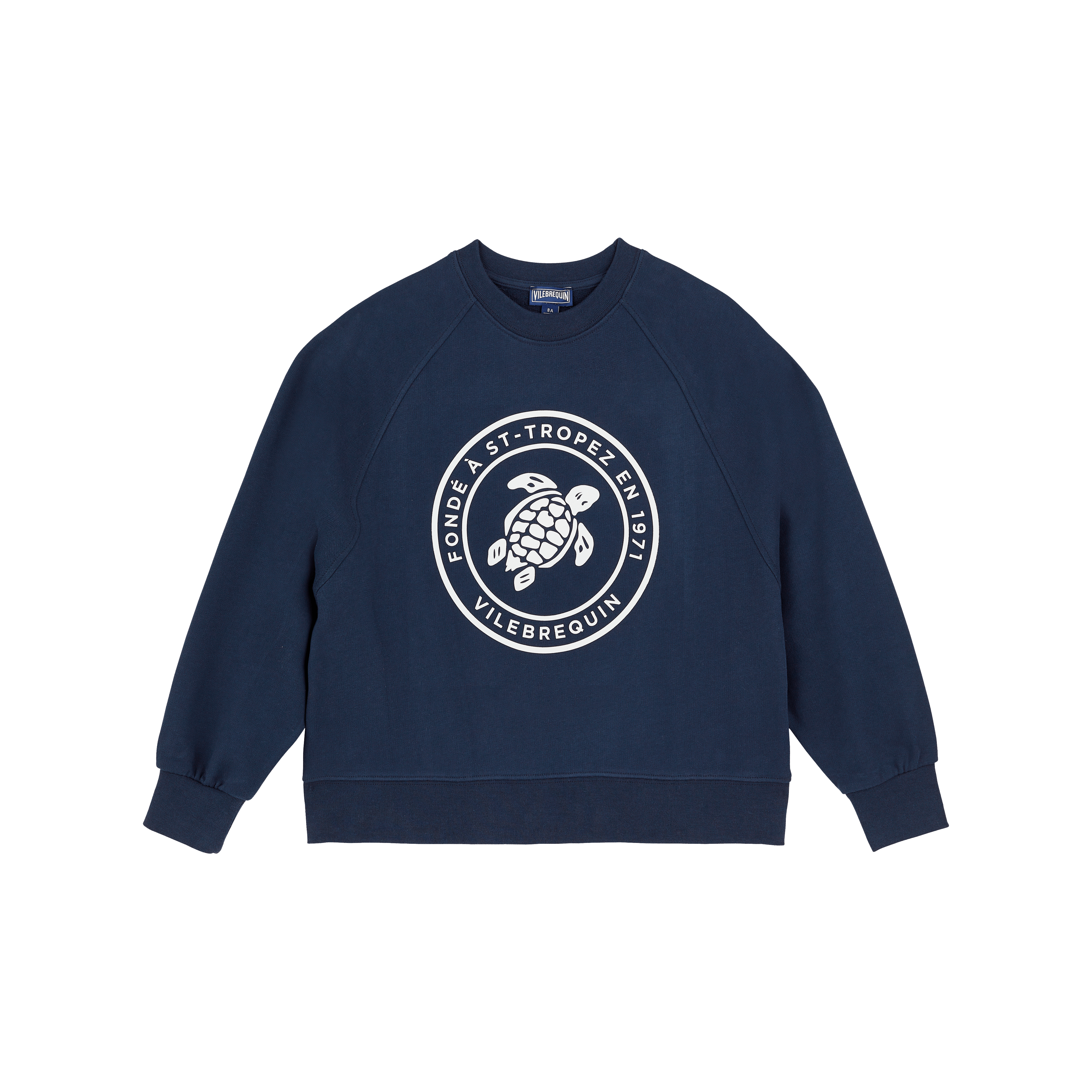 Sweatshirt Coton Organique Col Ras du Cou Garçon Logo
