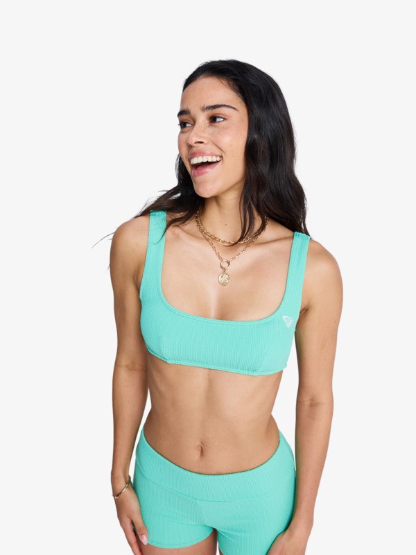 Roxy Sunshine Bralette Haut de bikini bralette Vert Femme