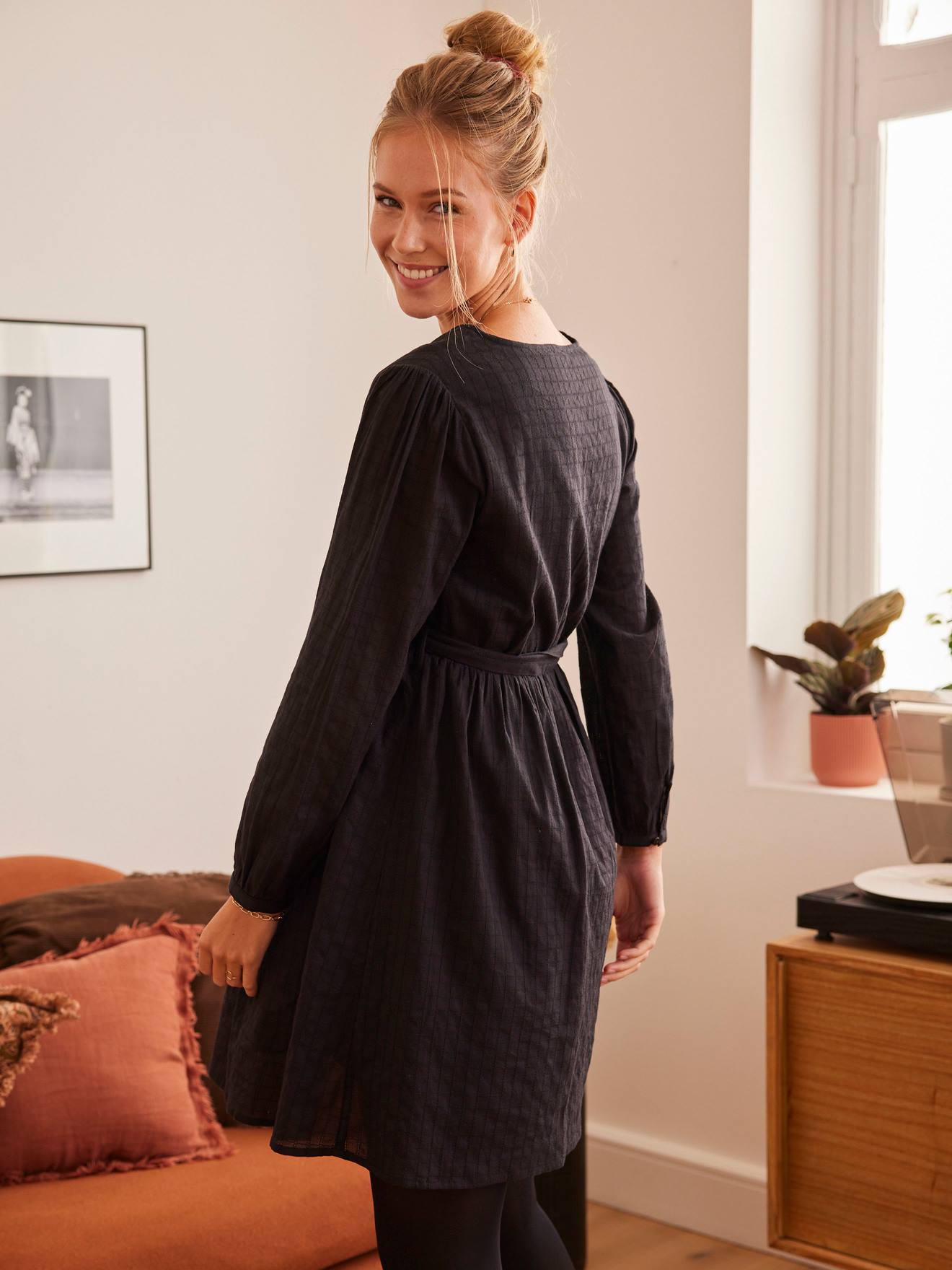 Vestido envelope para gravidez e amamentação 6559