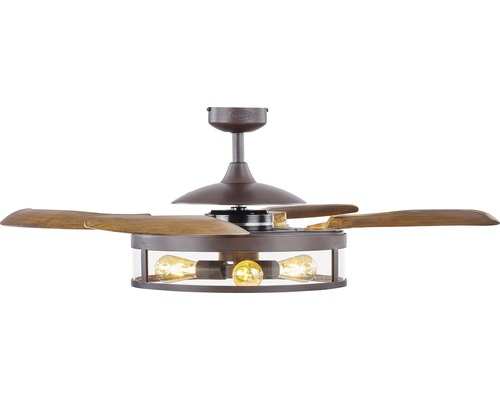 Fanaway Classic plafondventilator Ø 122 cm antiek/donker met afstandsbediening, zomer- en winterfunctie