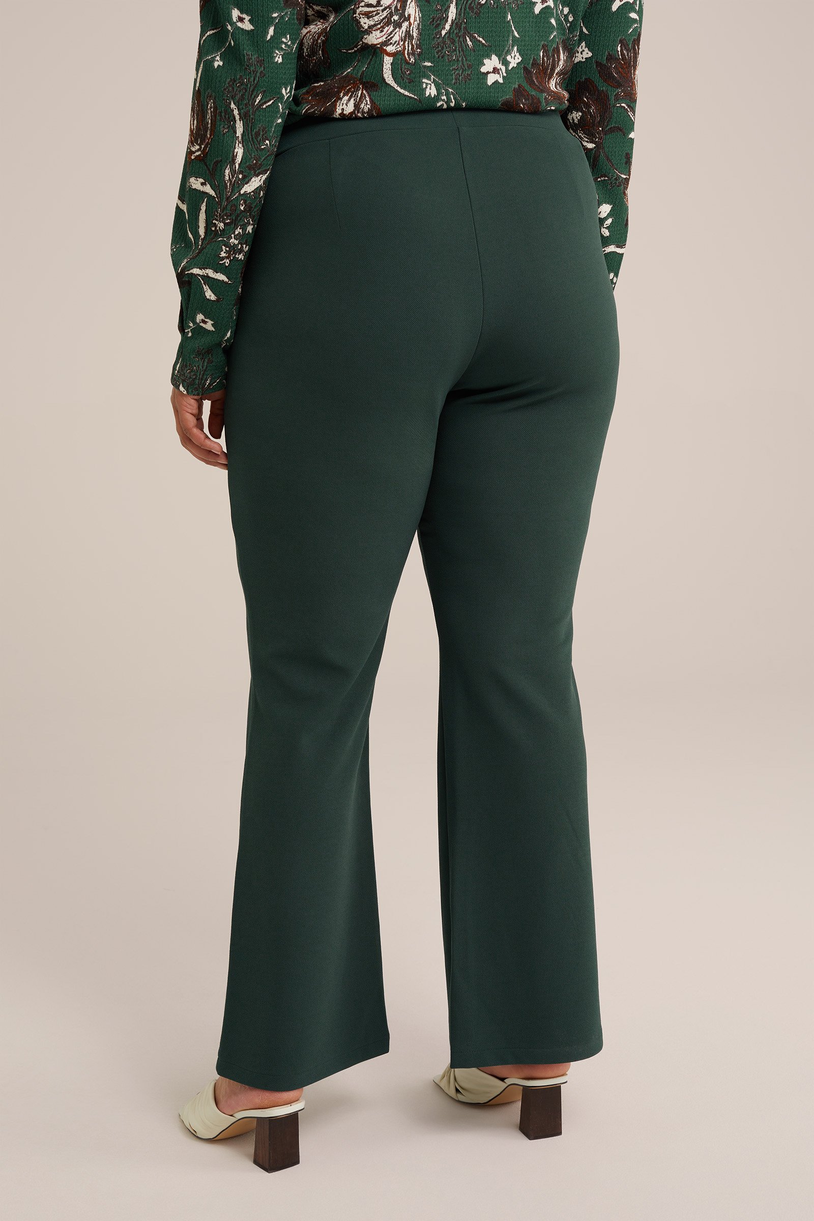 flared legging - Curve WE Fashion Donkergroen