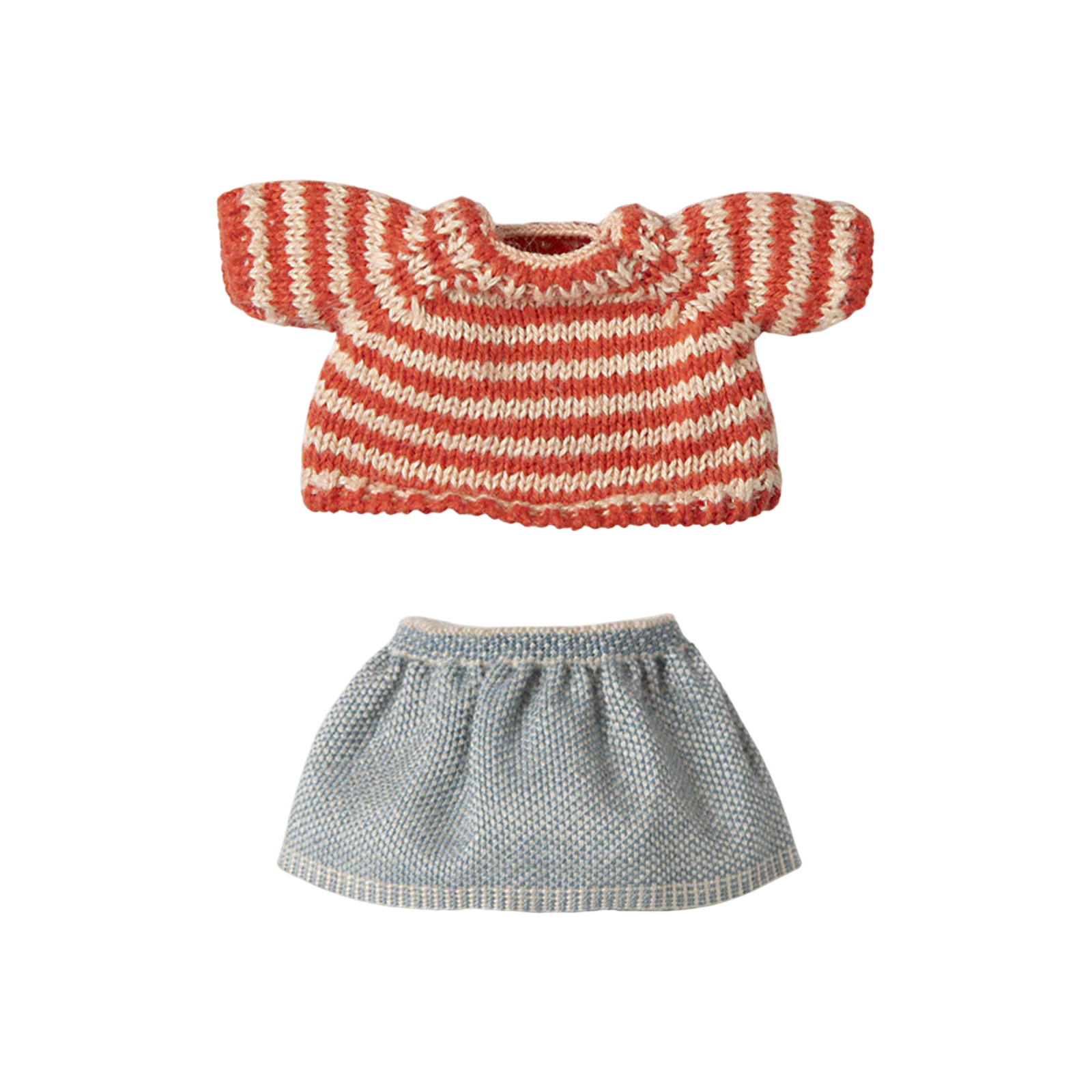 Maileg Maus Strickpullover und Rock grosse Schwester