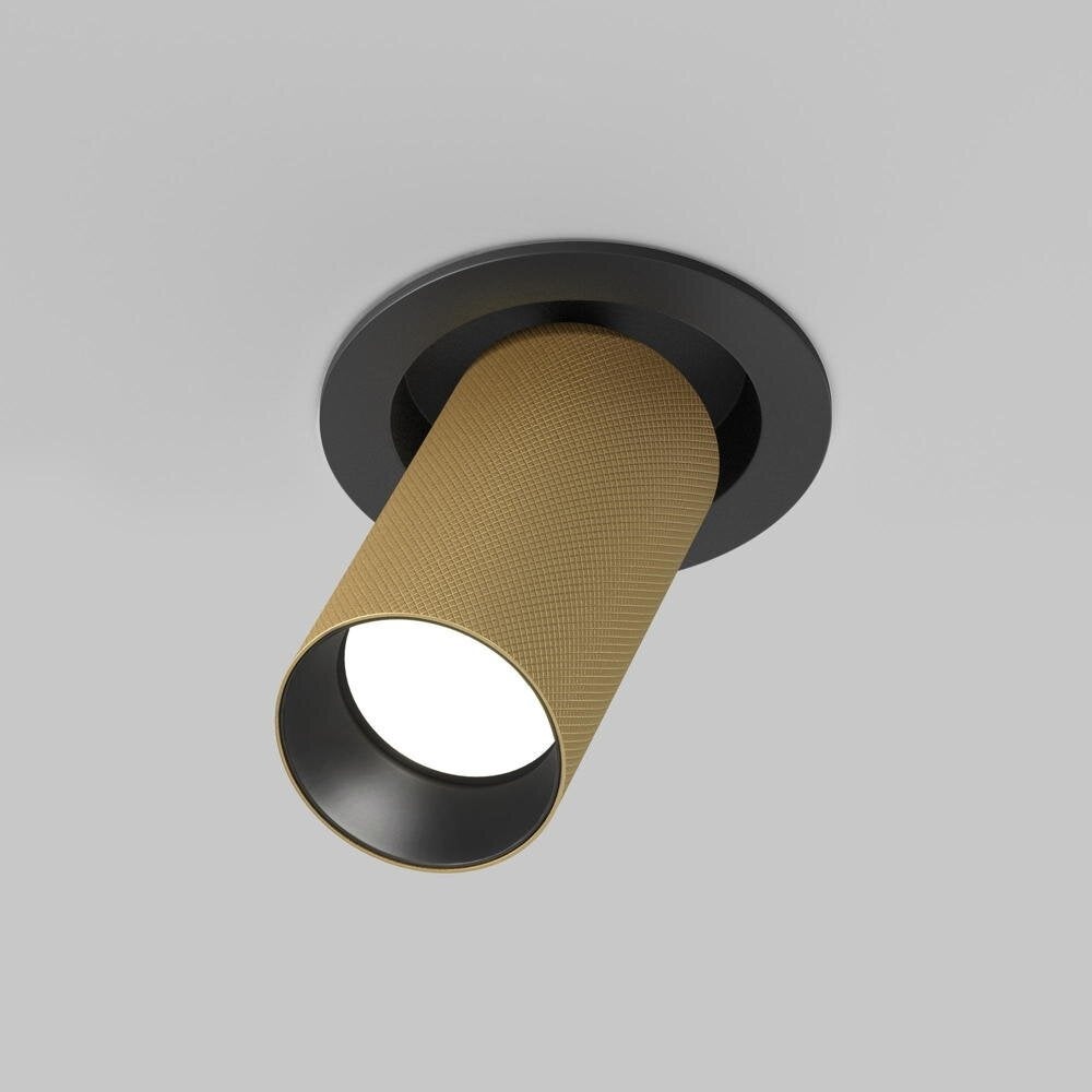 Artisan inbouwspot in mat goud en zwart GU10