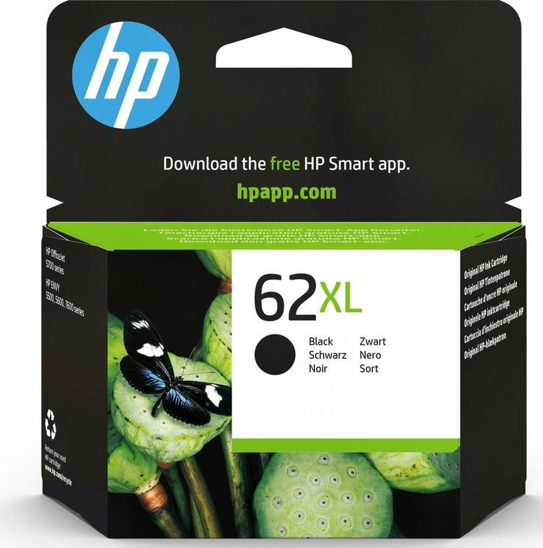 HP 62XL Inktcartridge - Zwart - Hoge Capaciteit