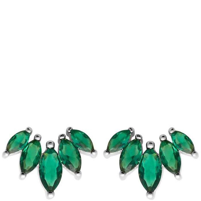 Boucles d'oreilles - Argent 925/1000 rhodié & oxyde de zirconium