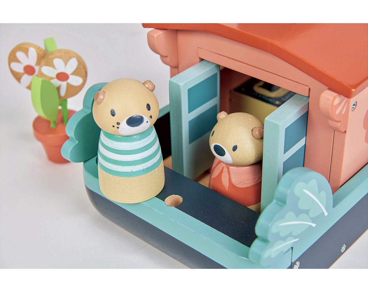 Spielfiguren-Set HAUSBOOT aus Holz