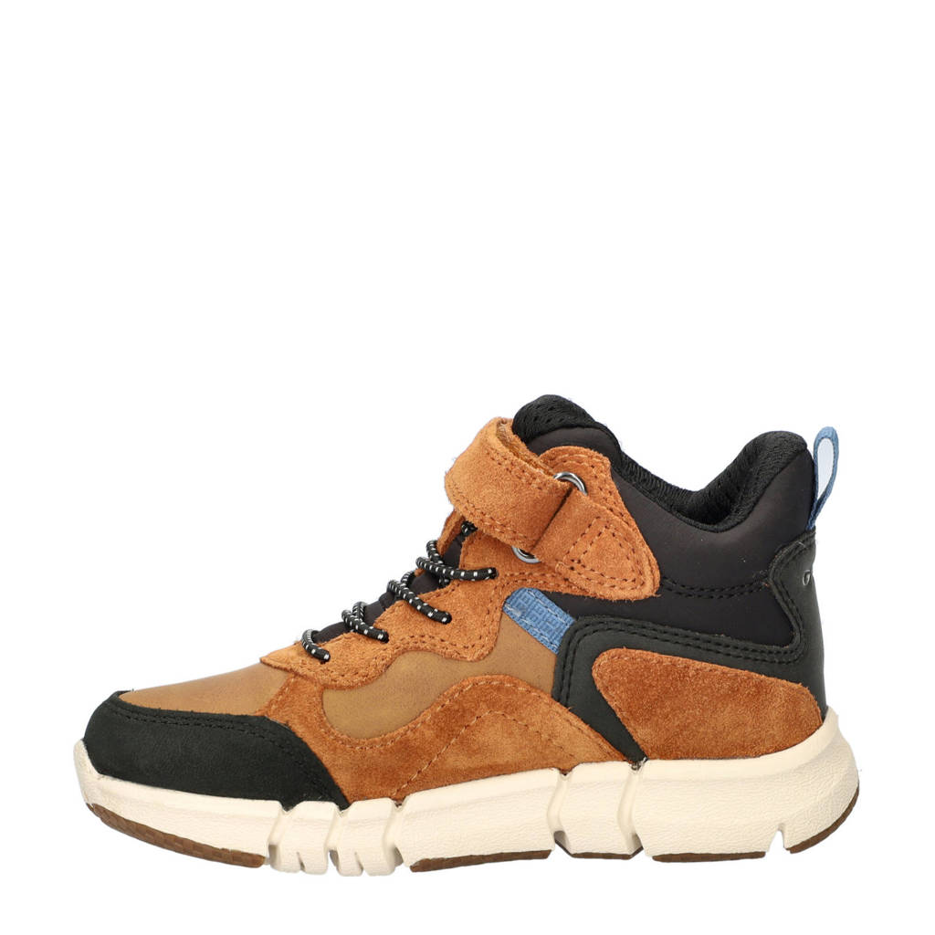 Geox J Flexsneakers cognac/zwart